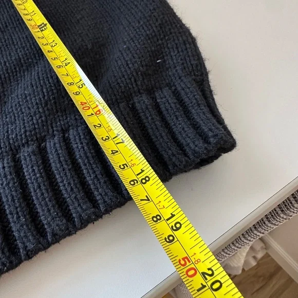 Gap Cotton Blend Crewneck Chunky Knit Black Sweater | Size Medium - Picture 6 of 7